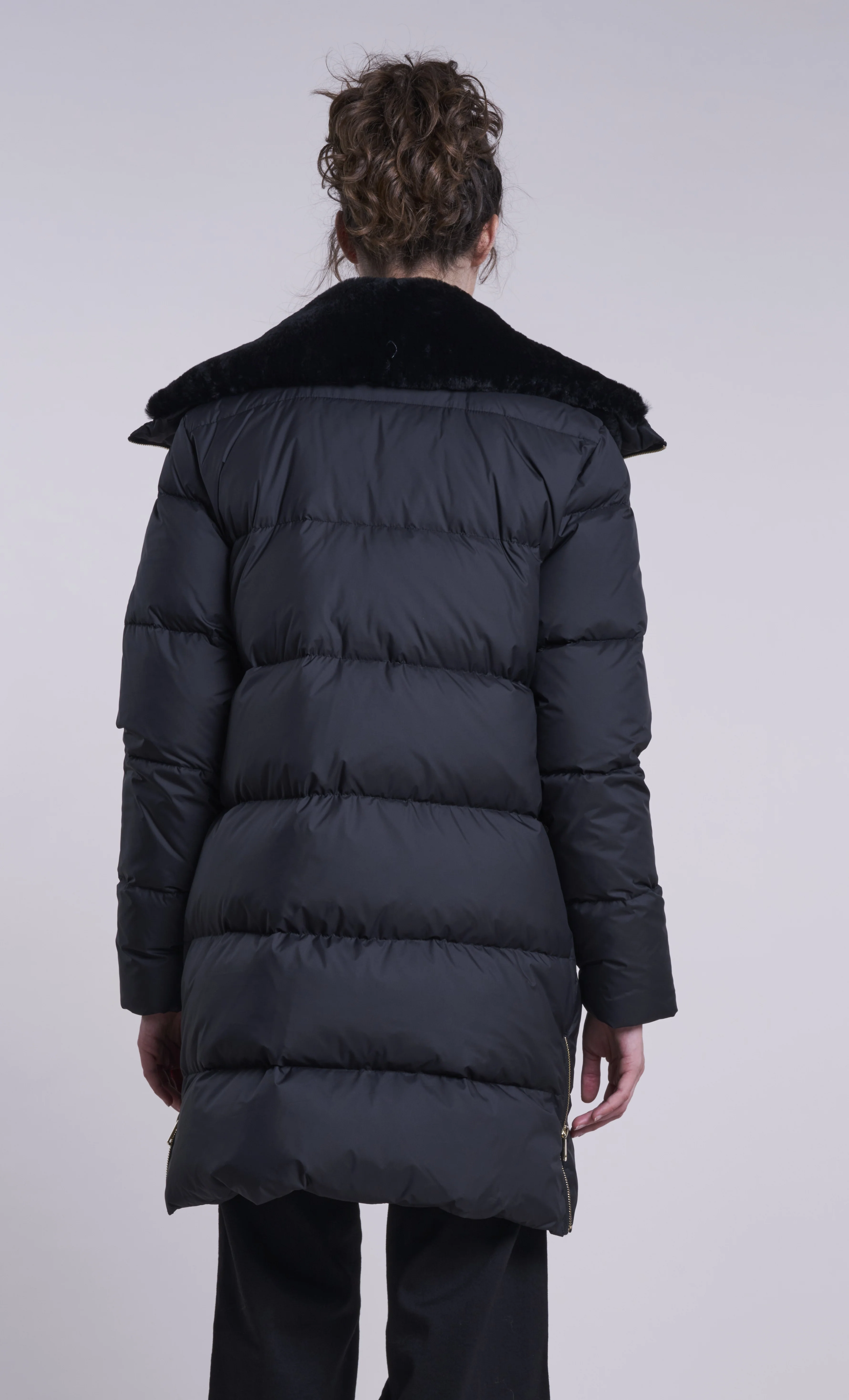 2502 Down coat shearling collar and yoke  Final Clearance  $150 limited quantity - Image 3