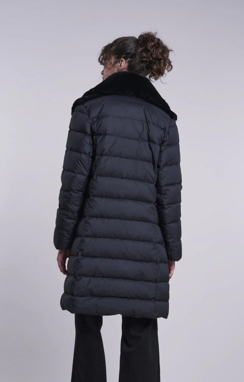 5281 Down coat with genuine shearling collar and One left $190  1/M BEST SELLER - Image 3