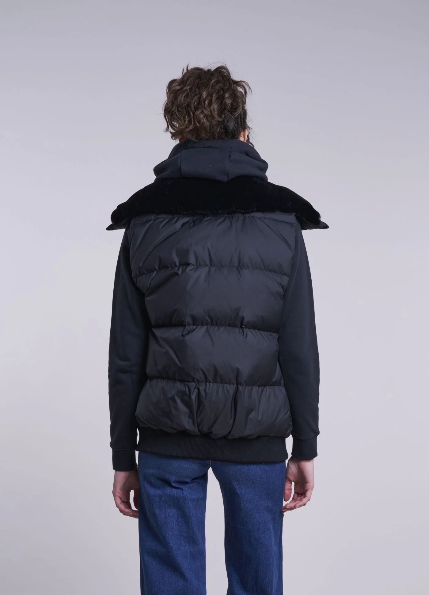 204 Down vest with shearling yoke and collar   Final Sale  $95 - Image 3