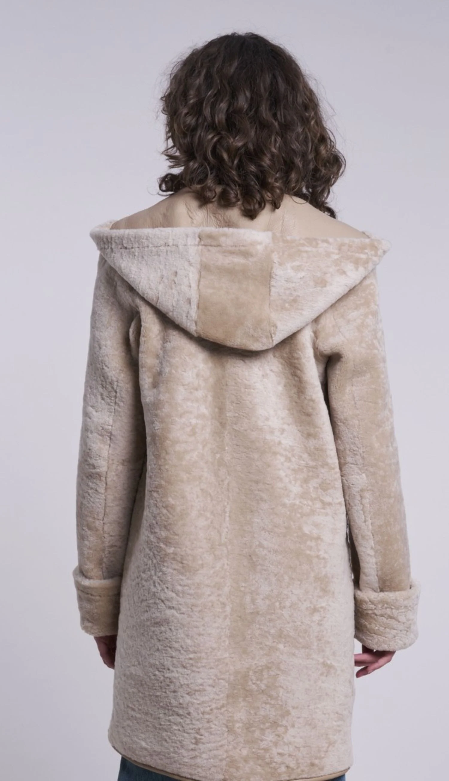7511hd  Genuine shearling reversible coat - Image 3